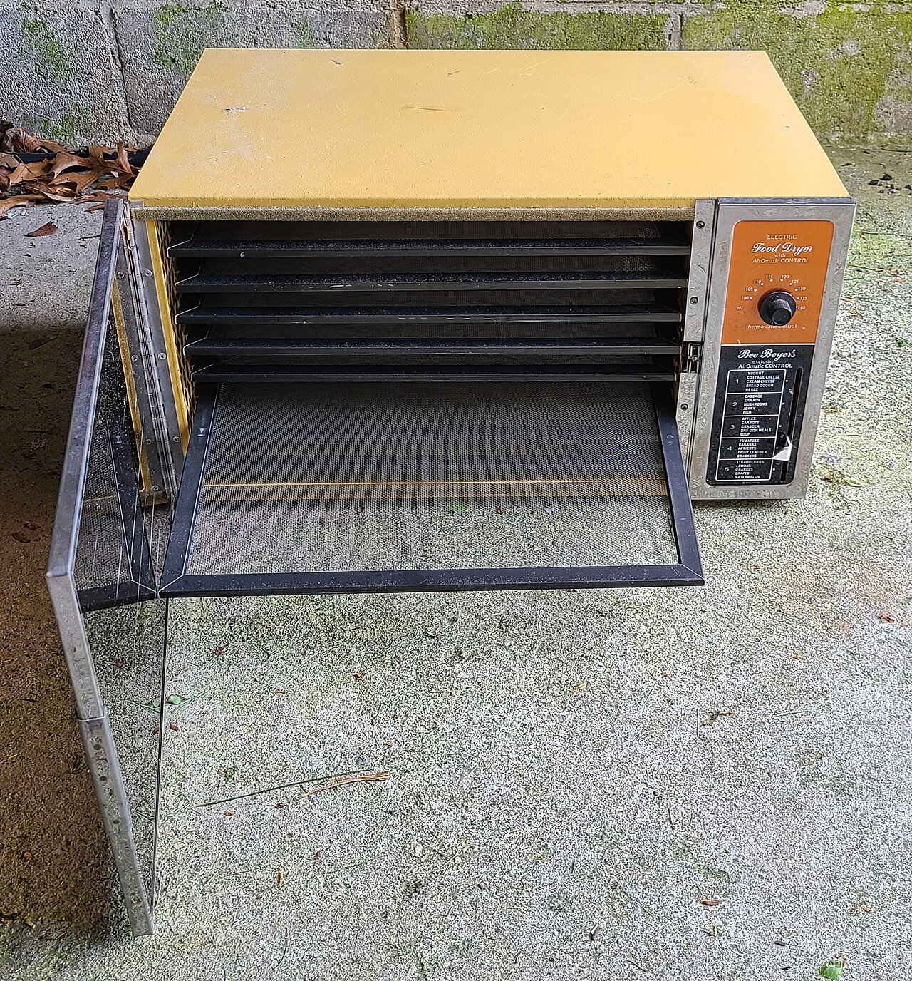 Secador eléctrico de alimentos para frutos secos