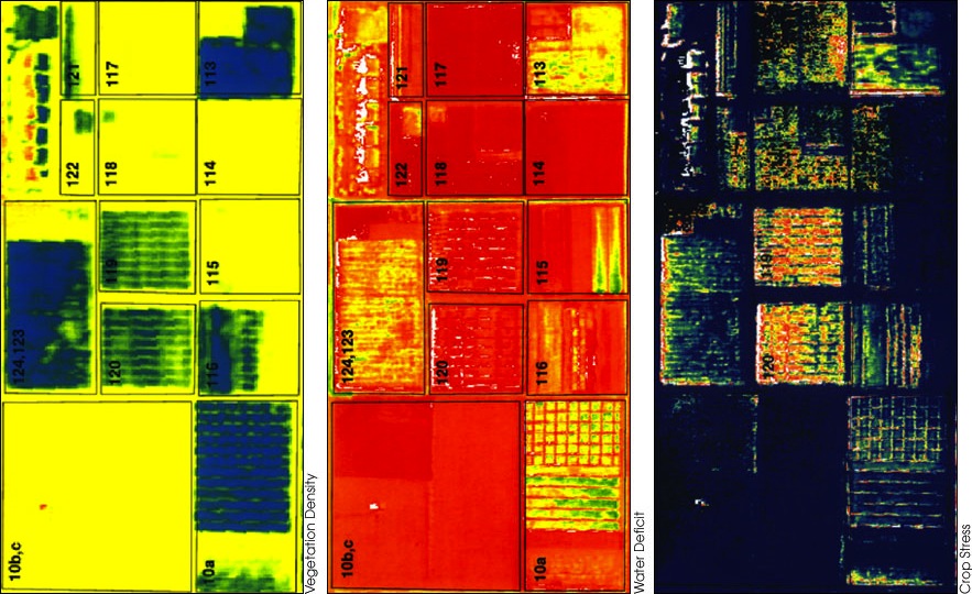 análisis multispectral del estrés de los cultivos